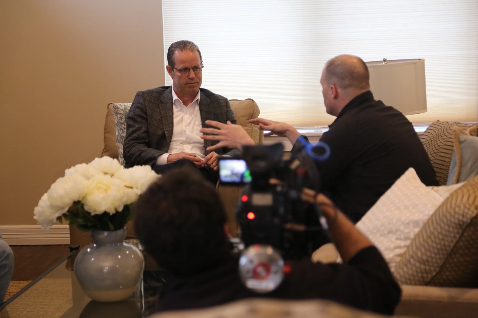David Goswick in conversation during a filmed interview