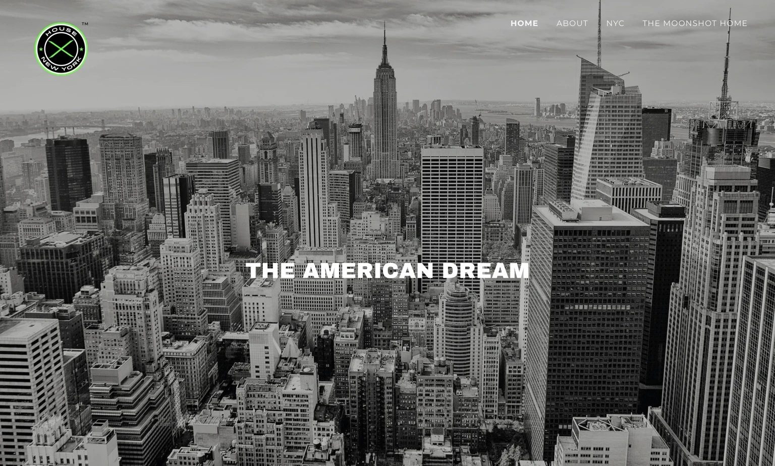 New York skyline and House X New York brand presentation.